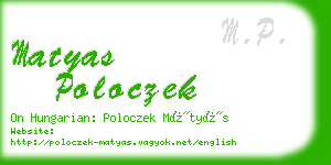 matyas poloczek business card